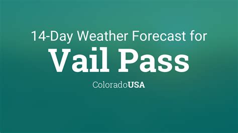 vail extended forecast.